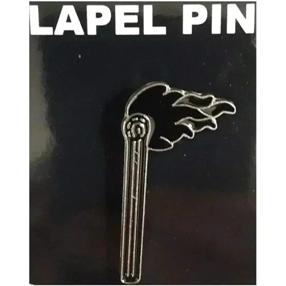 C&D Visionary DSX Lit Match Metal Lapel Pin, Black